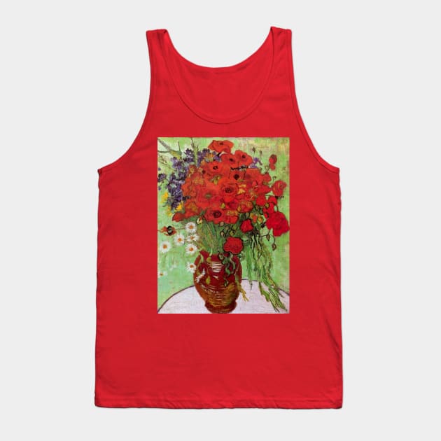 Red Poppies and Daisies by Vincent van Gogh Tank Top by MasterpieceCafe